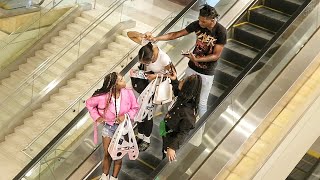 Grabbing Strangers Head On The Escalator...