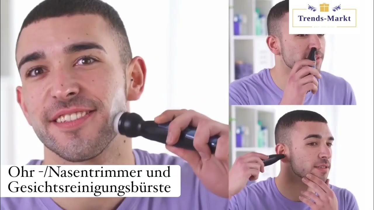 Trends-Markt - 4 in 1 Wiederaufladbarer Ergonomischer Rasierapparat - YouTube