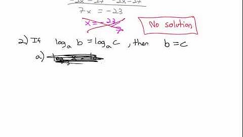 4.4 Solving Log Equations