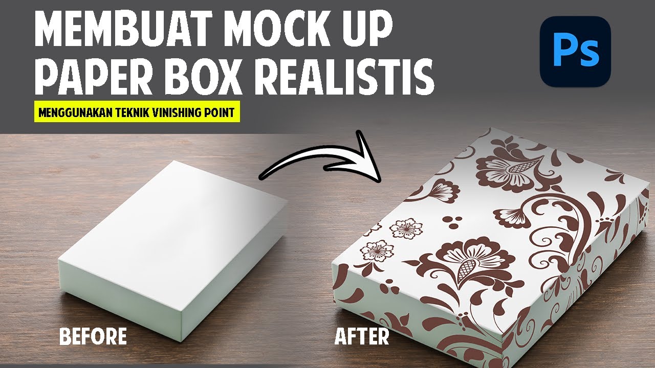 MEMBUAT MOCK UP PAPER BOX REALISTIS DI PHOTOSHOP #photoshop #tutorial # ...