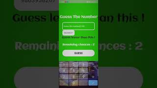 Guessing Game in Android Studio ! Source Code : Description screenshot 2