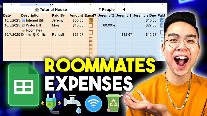 How to Track & Split ROOMMATE EXPENSES in Google Sheets! *TUTORIAL*