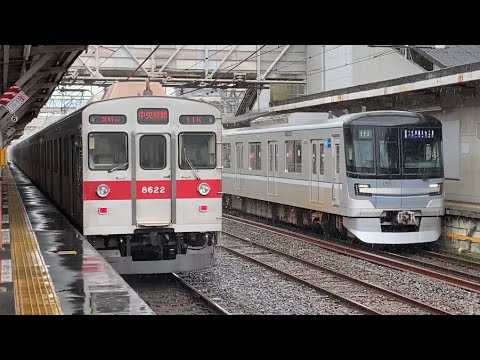 【いつの間にか残り3本まで減っていた】東急電鉄8500系8622F春日部駅到着・発車シーン