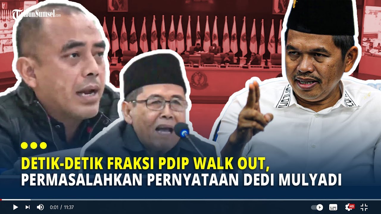 Detik-Detik Fraksi PDIP Walk Out, Permasalahkan Pernyataan Dedi Mulyadi