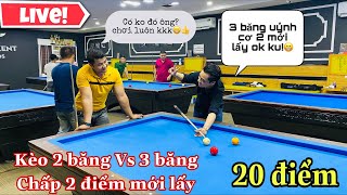 Kèo Carom 3 BĂNG vs 2 BĂNG- chấp seri 2 điểm lấy-Cường Vlog nhấn chìm Thịnh Kent