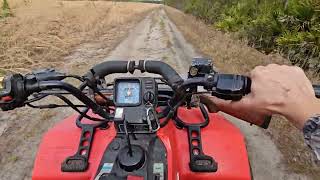 1987 Suzuki Quadrunner 250 running the roads
