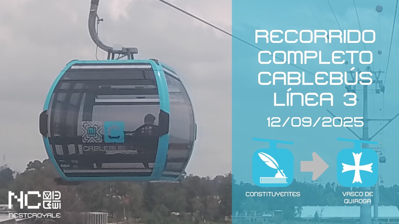 [Ida] Recorrido Completo Cablebús Línea 3 (Constituyentes - Vasco de Quiroga)