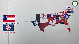 Drawing Confederate States of America flag map drawing | Confederate States flag map drawing