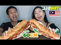 Kakak Korea cuba makanan Subway Malaysia besar gila!! 서브웨이 먹방 [한글]