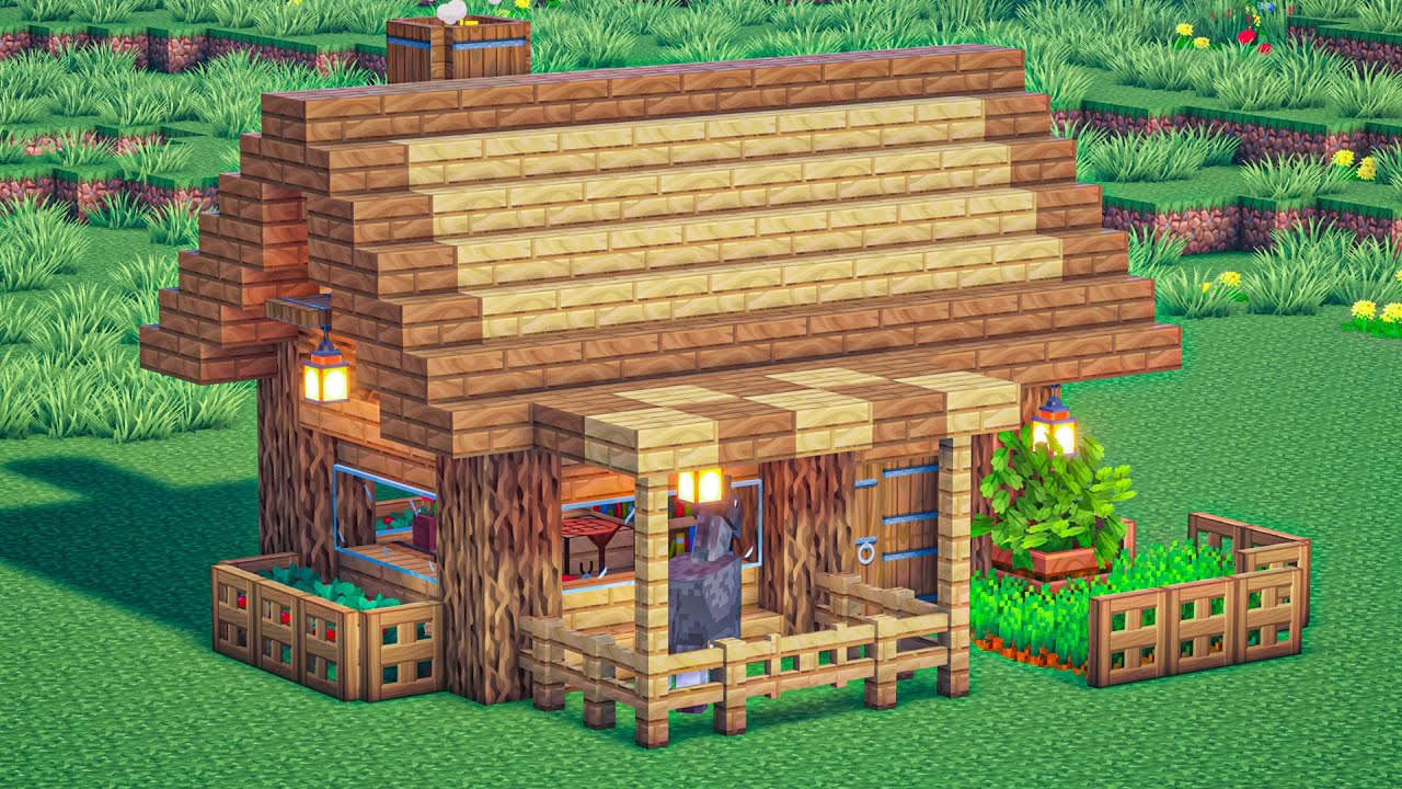 Minecraft: How To Build a Survival Wooden House / Tutorial - YouTube