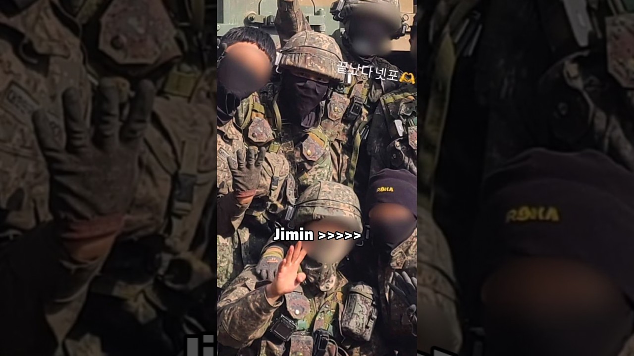 Jimin in a post by a superior from the same unit on Instagram. 😍 