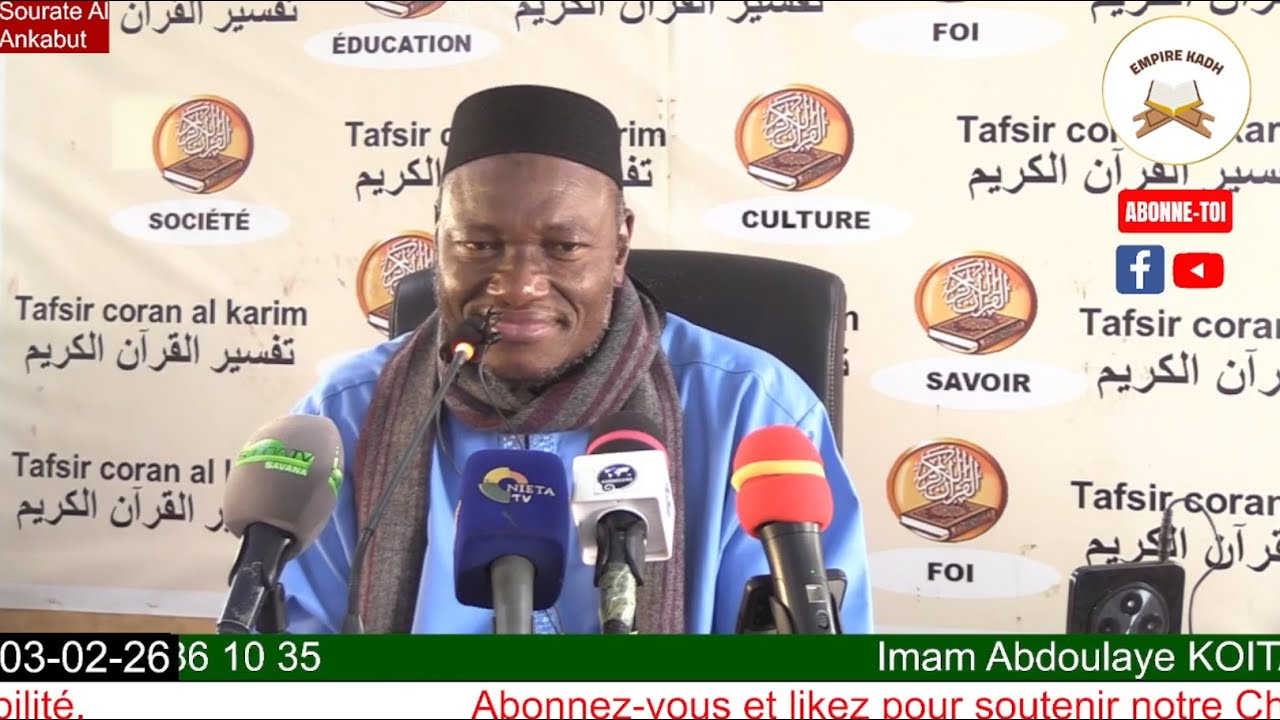 Imam Abdoulaye KOITA Tafsir de la Sourate Al-Ankabut : l'arraignée à partir du verset 46