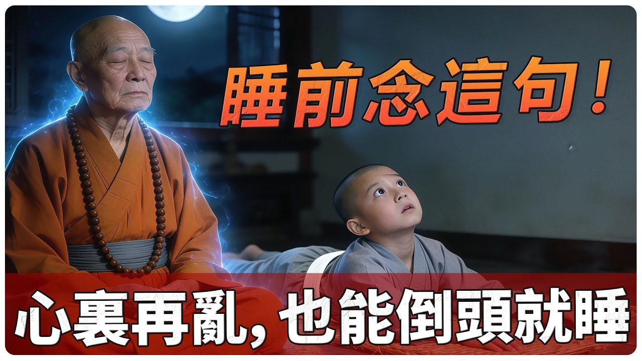 又在失眠多夢，胡思亂想？老和尚送你“一句話”，今晚就能睡個好覺！