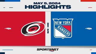 NHL Game 1 Highlights | Hurricanes vs. Rangers  May 5, 2024