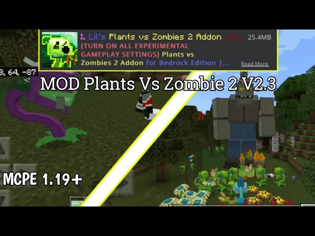 SERPVZ (Plants vs. Zombies Addon) Mods Minecraft Bedrock