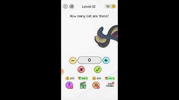 Braindom level 32 how many cat are there?