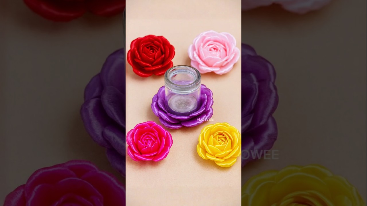 Easy Glass Trick for Perfect Satin Roses 🌹 