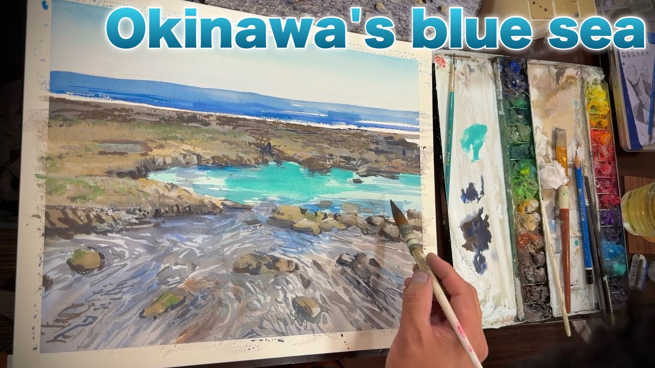 Learn to Paint a Blue Sea!] Q&A Art Session! - YouTube