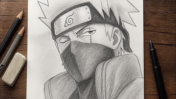 How to draw Kakashi Hatake step by step | Drawing Anime tutorial for beginners