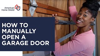 Home Inspection - How To Manually Open A Garage Door - American Home Shield