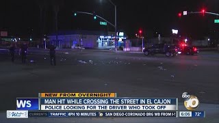 Pedestrian seriously hurt in El Cajon hit-run