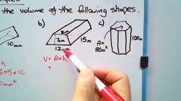 How to find volume of prism using rule V=Ah (triangular, trapezoidal, hexagonal prism examples)