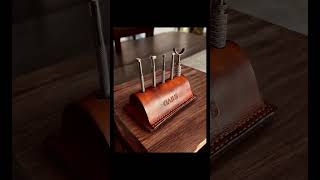 🖋️ Handmade Luxury – Leather Pen Holder You Can Make Yourself!
