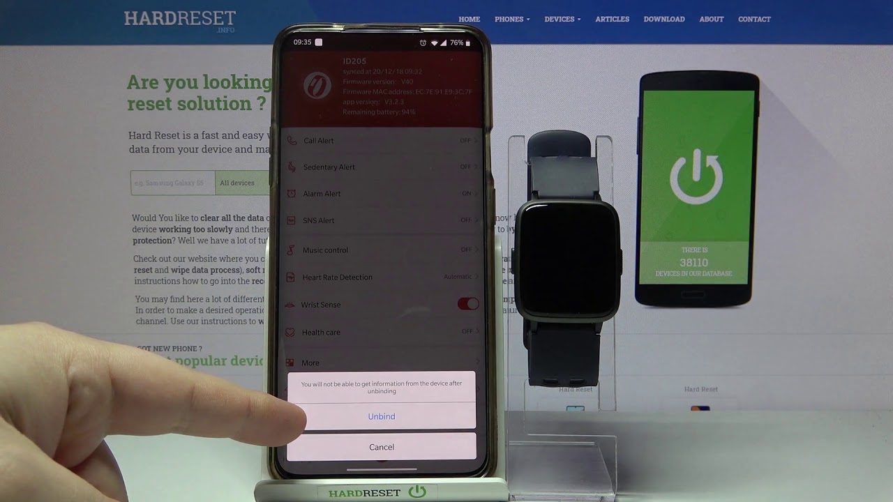 How to Unpair YAMAY Smart Watch from Phone Devices Disconnection