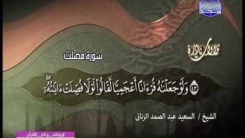تلاوة نادرة  سورة فصلت الشيخ سعيد عبدالصمد الزناتي