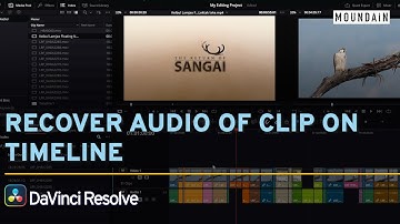 Recover deleted audio of clip on timeline in Davinci Resolve #videoeditingtips #davinciresolve