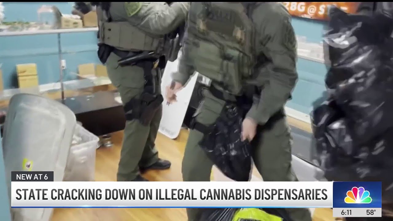 State cracks down on illegal cannabis dispensaries - YouTube