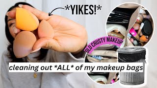 *MASSIVE* Makeup Declutter | I emptied out every single makeup bag... THIS is what I found...