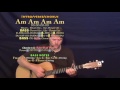 Caroline (Amine) Guitar Lesson Chord Chart - Capo 3rd - Am