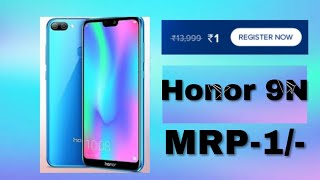 Honor RS.1 Flash sale || Buy Honor 9N in just Rs-1 ( Register Now )