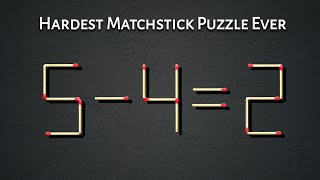 Famous Turn the wrong equation 5 - 4 = 2 into correct. Matchstick  puzzle Profile