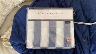August 10 2023 brand new Queen size Tommy Hilfiger bed sheets found at Goodwill