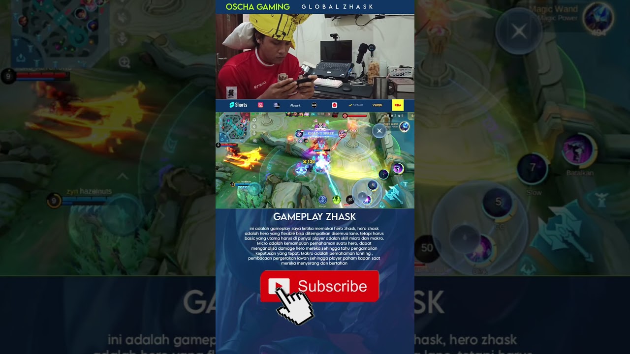 MOBILE LEGENDS - OSCHA GAMING PART 200 B "TUTORIAL ZHASK GG" 