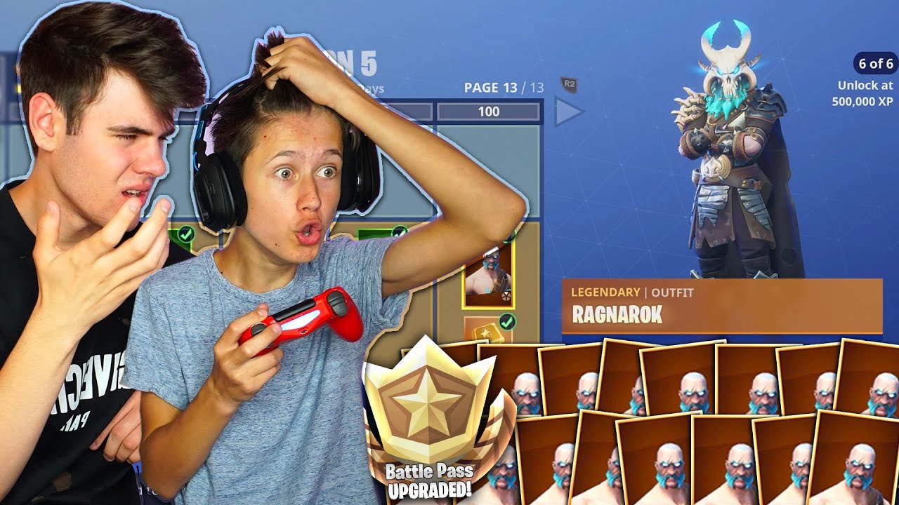 BUYING MY LITTLE BROTHER *100* SEASON 5 BATTLE PASSES IN FORTNITE...  ($10,000) - 