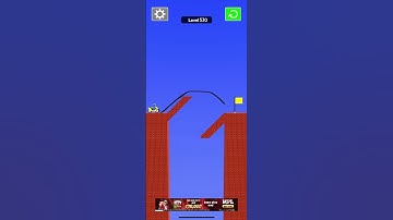 Draw Bridge Lavel 530Wait for end #shorts #shortvideo #shortsvideo #bridge #games #gaming #wait