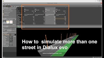How to  simulate more than one street in Dialux evo