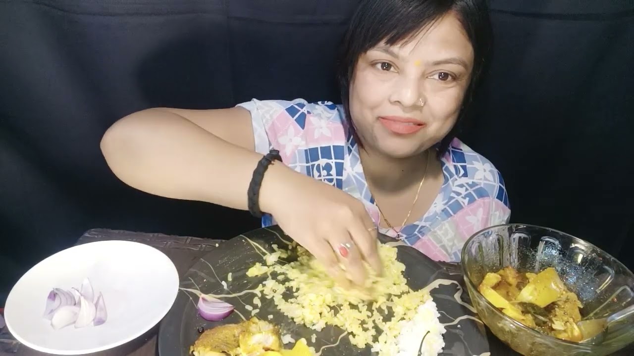 Fish curry with rice 