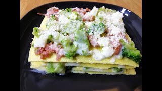 Lasagna broccolo siciliano e salsiccia