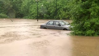 Flooding closes roads, Riverwalk Trail in Danville