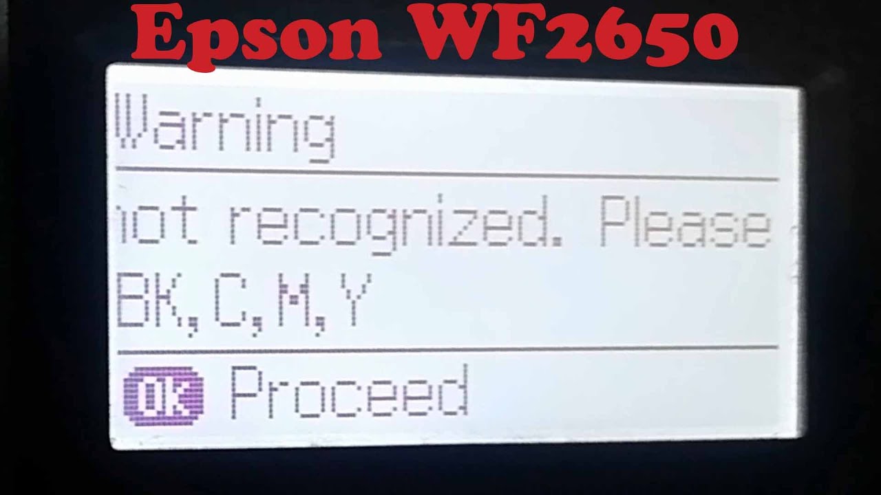 😉No reconoce cartuchos Epson WF2650 - YouTube