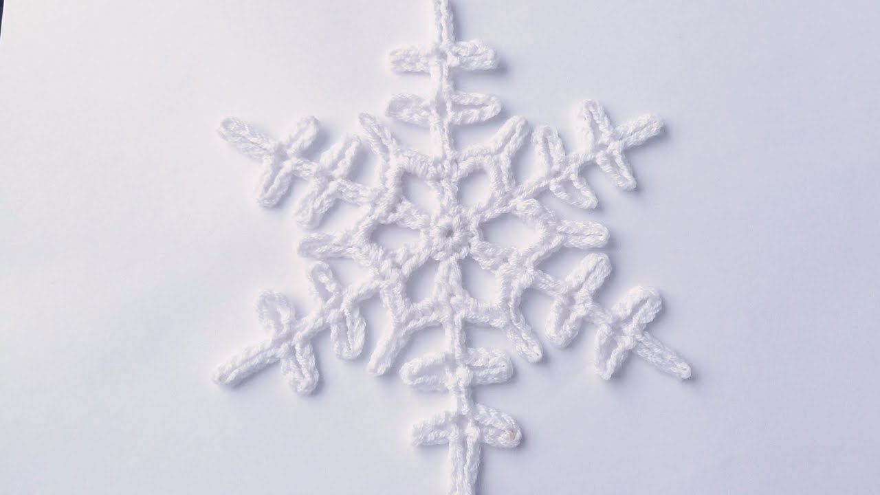 Copo de nieve tejido a crochet | paso a paso