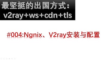 #004最坚挺出国方式v2ray+websocket+cdn+tls系列教程之四：Ngnix、v2ray的安装和配置