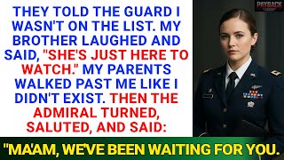Details They Erased Me From My Brother’s Ceremony — Until His General Saluted Me ‘Admiral Ellery’ Update