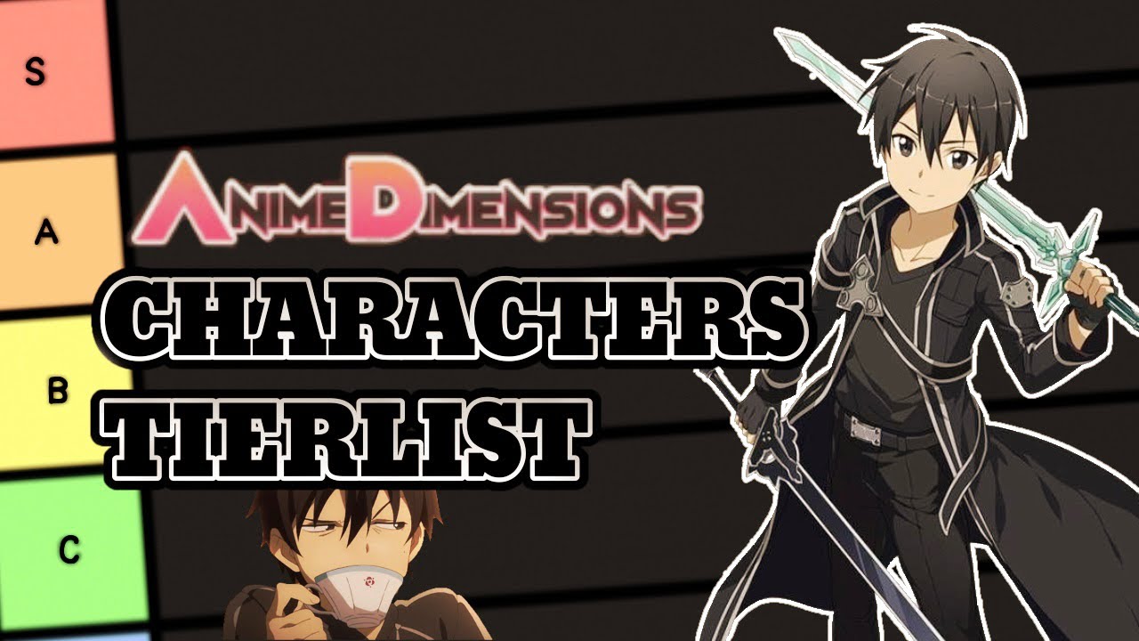 KingIsAQT's ANIME DIMENSIONS TIERLIST | UPDATE 8