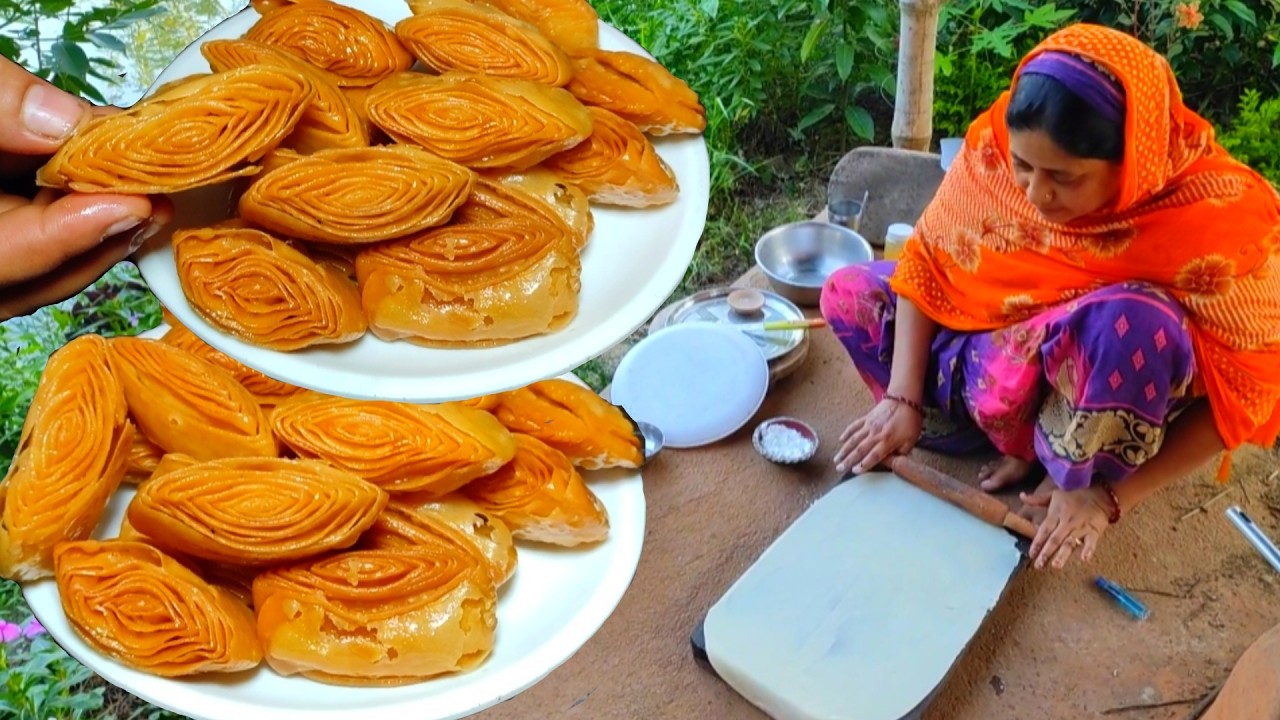 রথযাত্রা স্পেশাল একেবারে মুচমুচে খাজা, একবার বানিয়ে এক মাস পর্যন্ত মুচমুচে থাকবে, khaja recipe