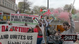 Palestine demonstrators hold 